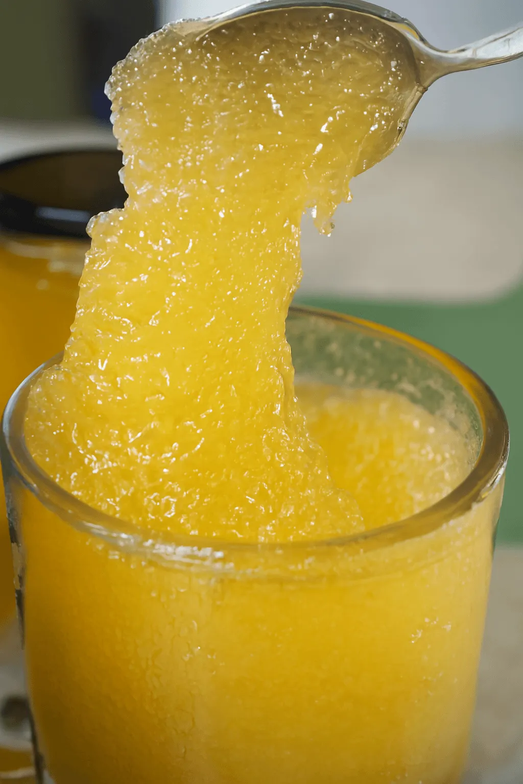 Close up of crystallized honey