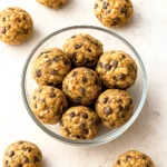 Coconut oatmeal energy bites in a bowl ready to serve
