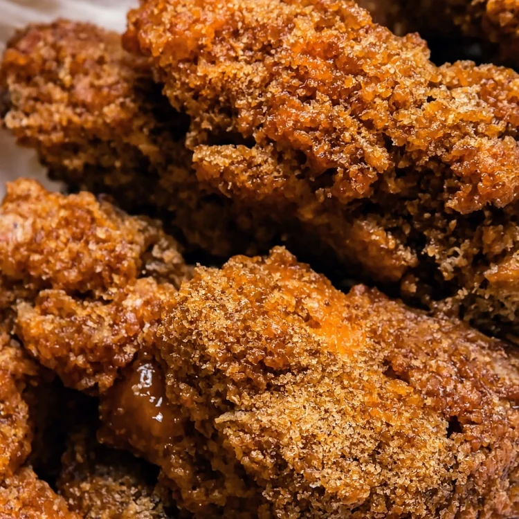 Hot Honey Rub Wings Wingstop Copycat Recipe Hot honey rub chicken wings Wingstop copycat style served on a plate