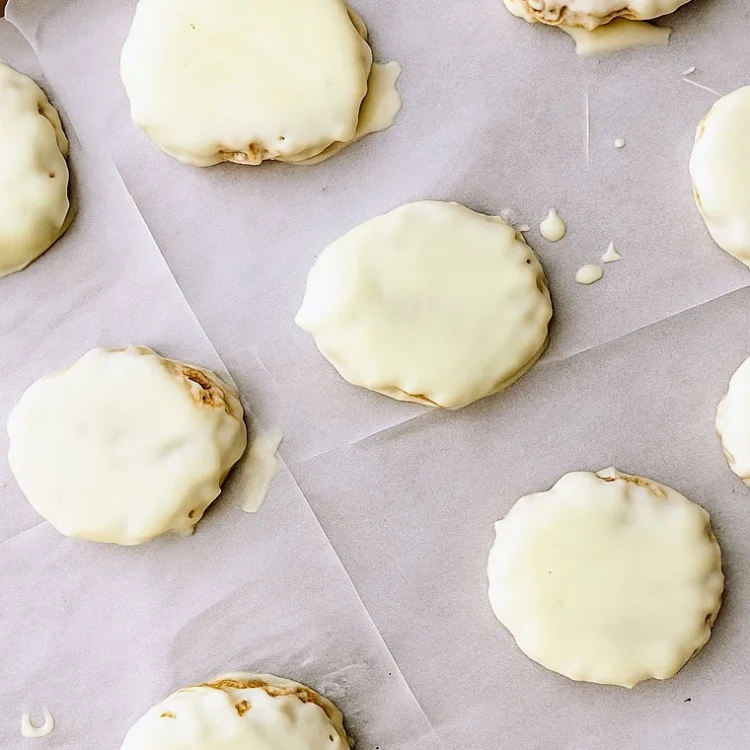 Lemon Oatmeal No Bake Cookies On a Baking Sheet lemon oatmeal no bake cookies on a baking sheet lined with parchment paper